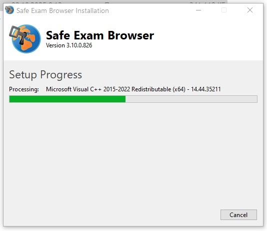 Процесс установки